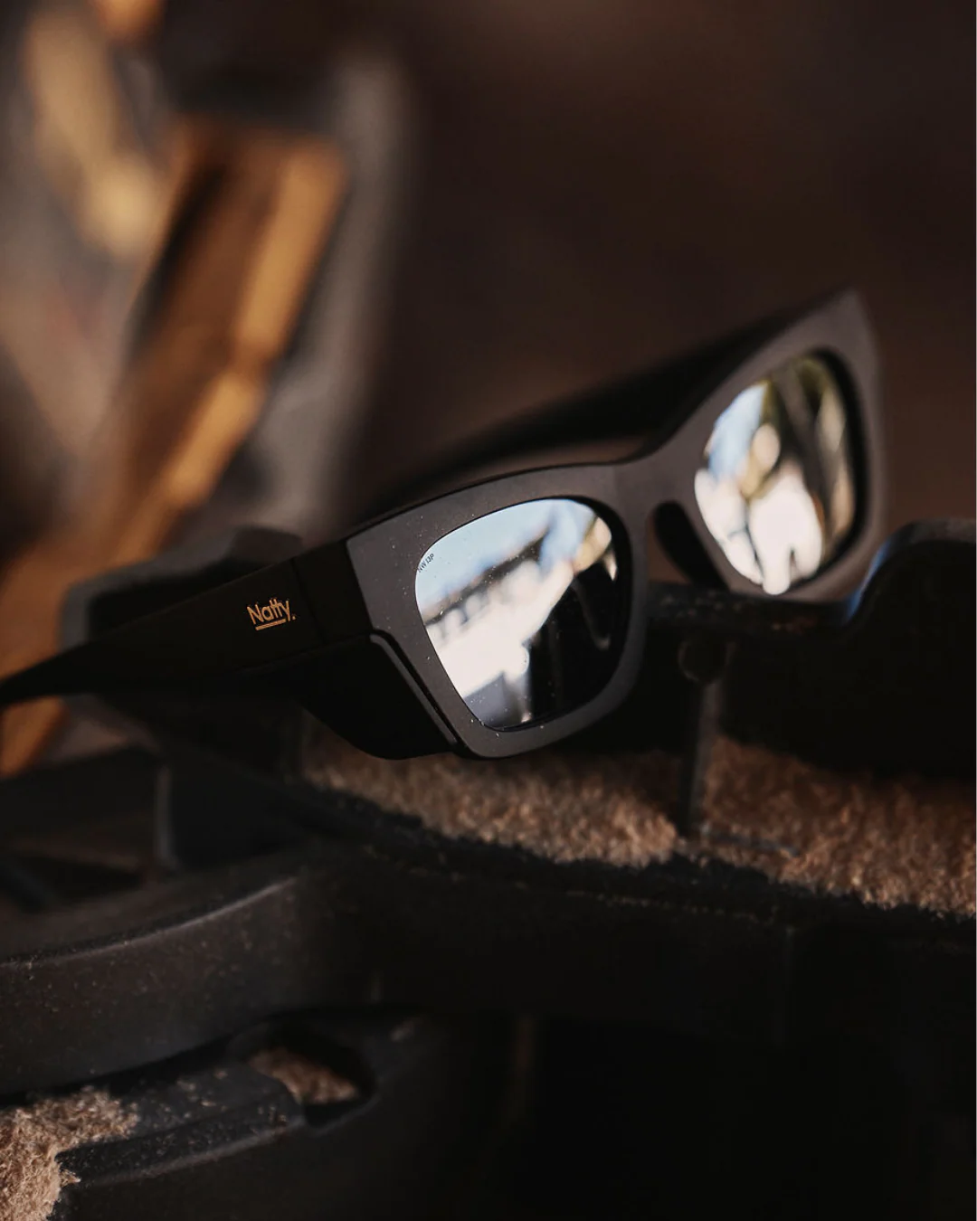 Browse Matte Black / Silver Polarised Mirror Safety Glasses - Image 9