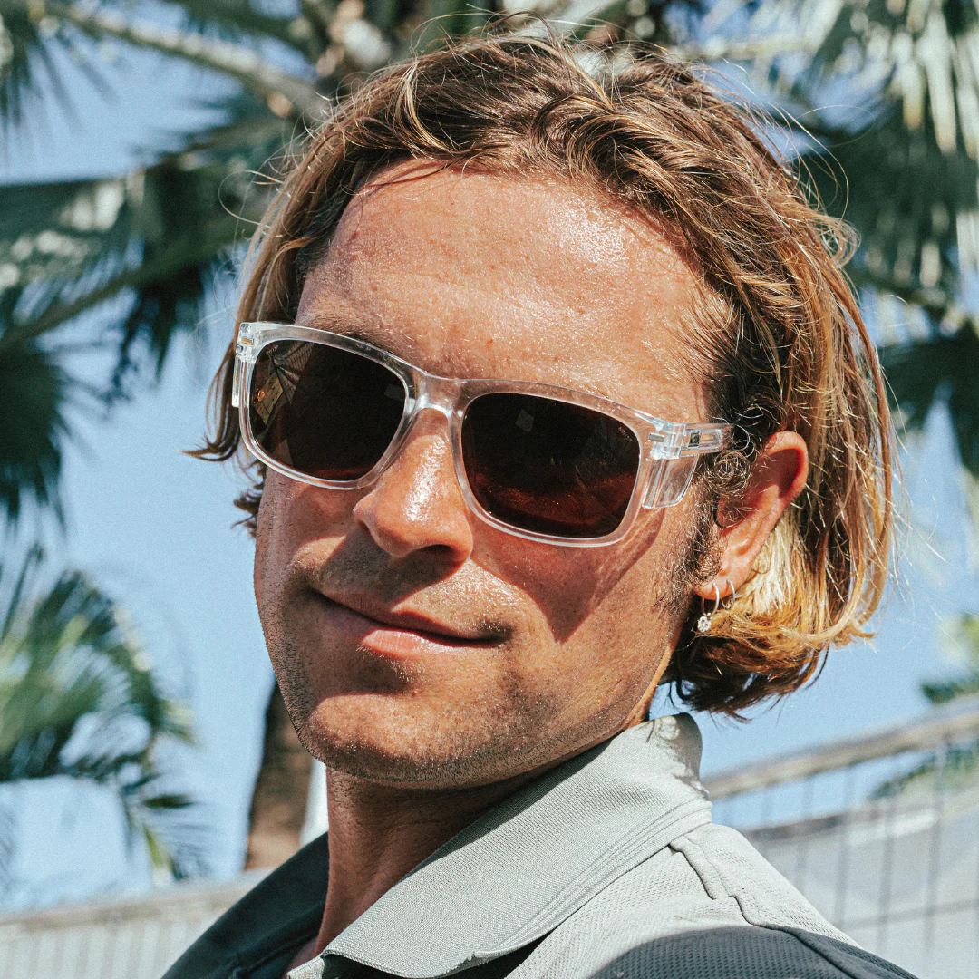Kenneth Clear Frame / Brown Lens Polarised Safety Glasses - Image 4