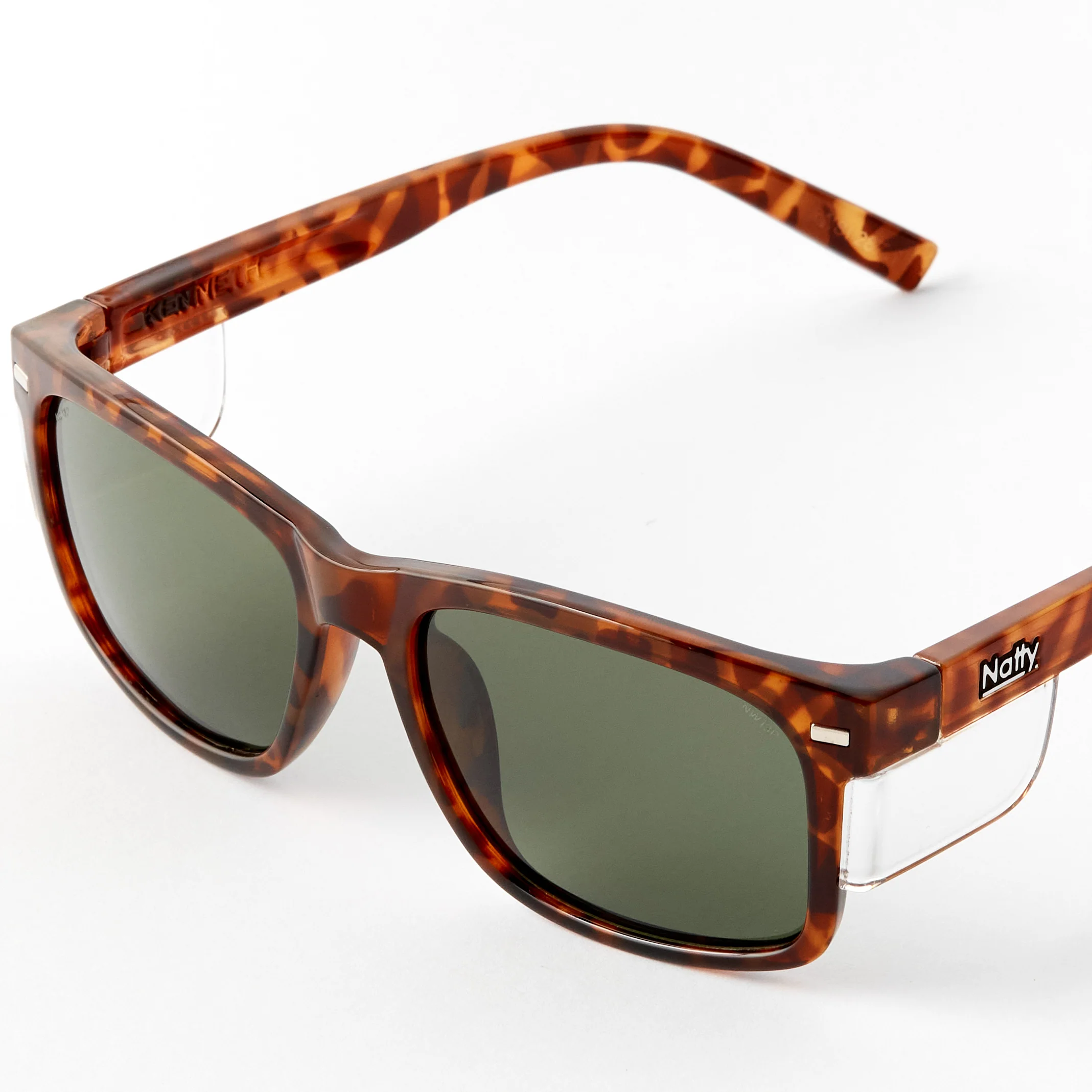 Kenneth Vintage Tortoise Tinted Safety Glasses - Image 3