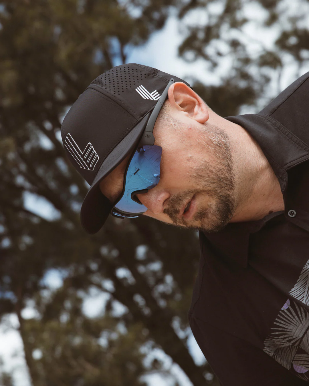 Rev Matte Black / Blue Polarised Mirror Lens Safety Glasses - Image 4