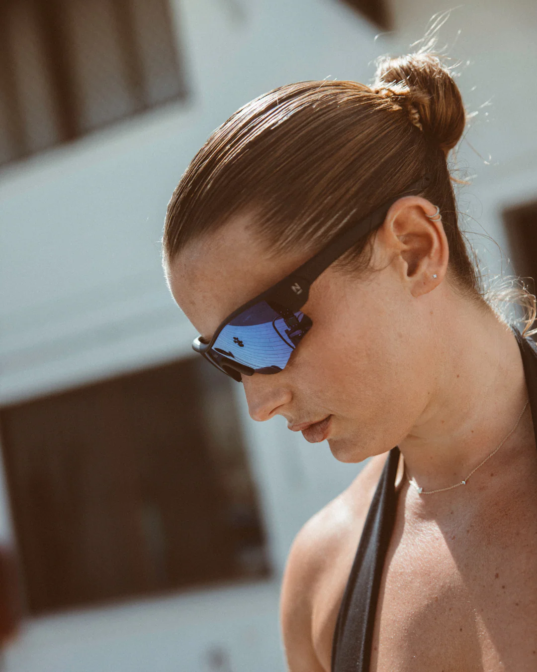 Rev Matte Black / Blue Polarised Mirror Lens Safety Glasses - Image 9