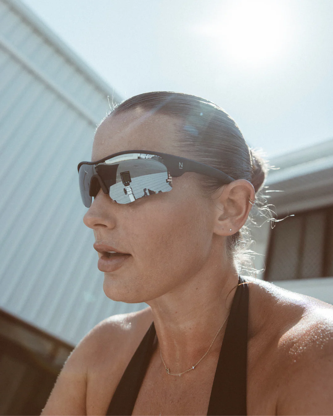 Rev Matte Black / Silver Polarised Mirror Lens Safety Glasses - Image 3