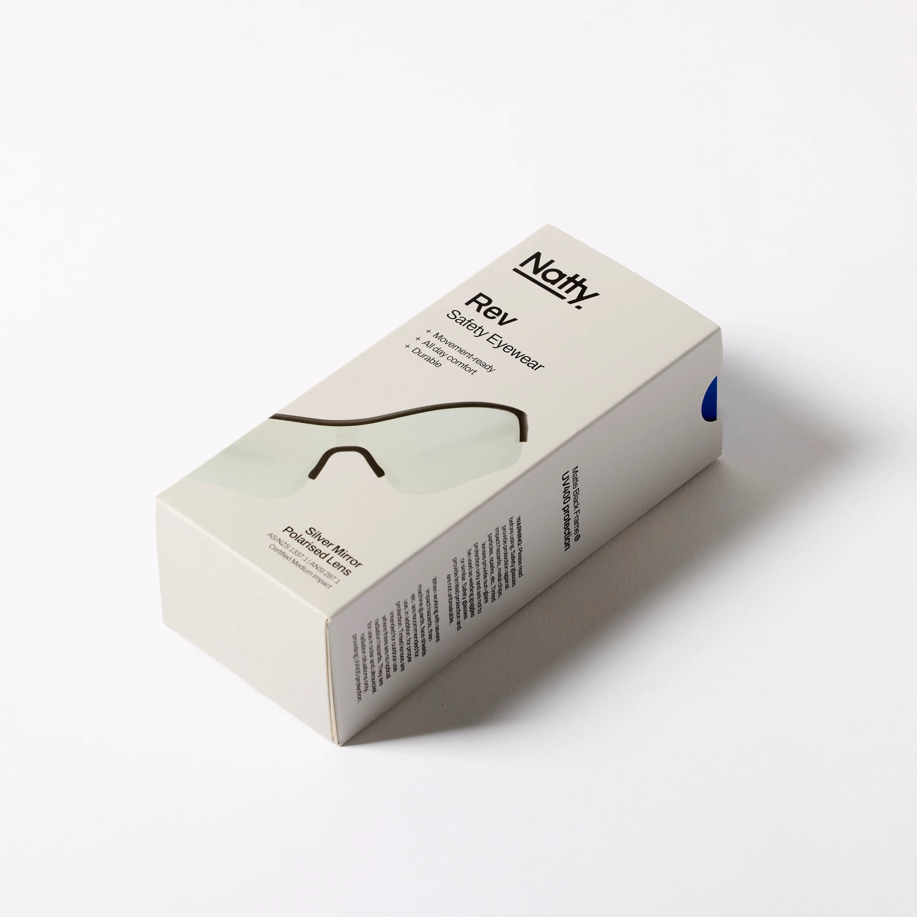 Rev Matte Black / Silver Polarised Mirror Lens Safety Glasses - Image 7