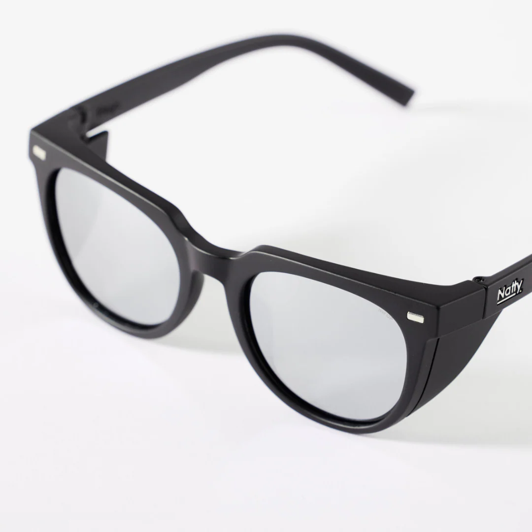 Roys Matte Black / Silver Polarised Mirror Lens Safety Glasses - Image 3
